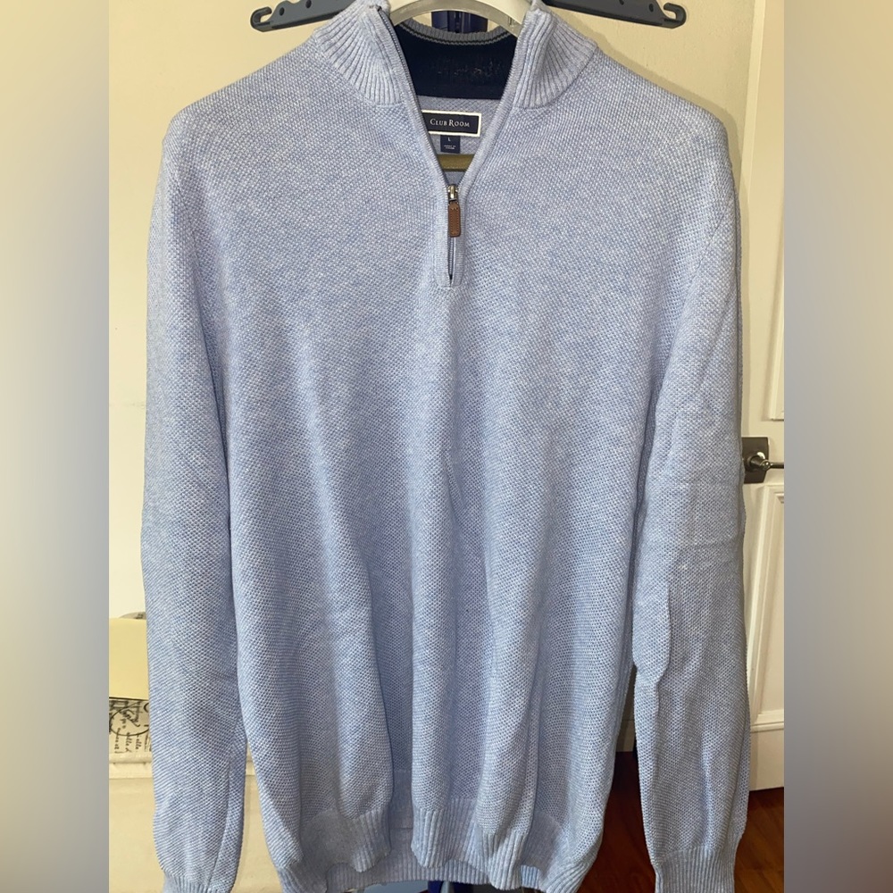 Mens Club Room Light Blue Sweater